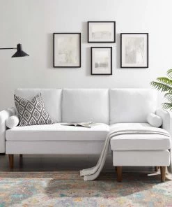 Modway Sectionals Revive Upholstered Right Or Left Sectional Sofa White