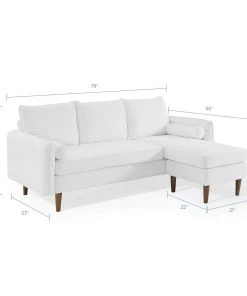 Modway Sectionals Revive Upholstered Right Or Left Sectional Sofa White
