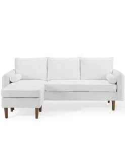 Modway Sectionals Revive Upholstered Right Or Left Sectional Sofa White