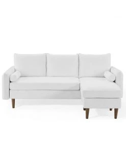 Modway Sectionals Revive Upholstered Right Or Left Sectional Sofa White
