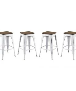 Modway Promenade Counter Stool Set Of 4 White Stools 9 Modway Promenade Counter Stool Set Of 4 White Stools