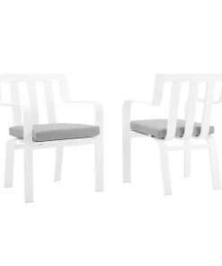 Modway Baxley Outdoor Patio Aluminum Armchair Set Of 2 White Gray Armchair Sets 17 Modway Baxley Outdoor Patio Aluminum Armchair Set Of 2 White Gray Armchair Sets