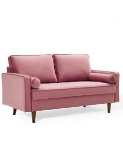 Modway Valour Performance Velvet Loveseat Dusty Rose