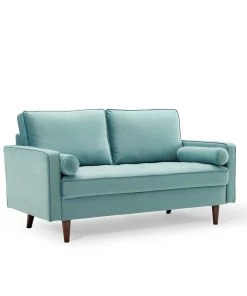 Modway Valour Performance Velvet Loveseat Mint 17 Modway Valour Performance Velvet Loveseat Mint