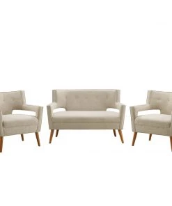 Modway Sheer 3 Piece Upholstered Fabric Set Sand 13 Modway Sheer 3 Piece Upholstered Fabric Set Sand