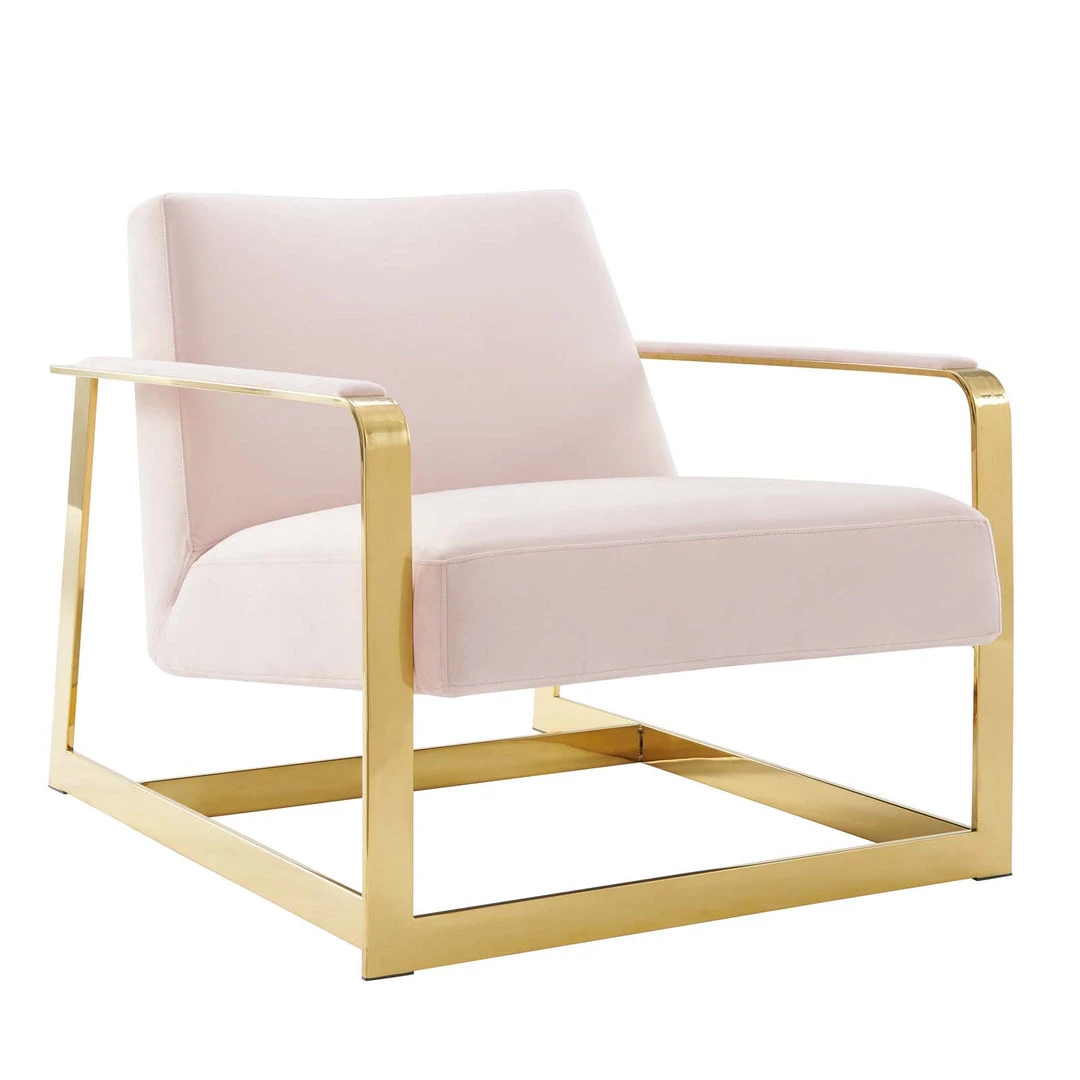 Modway Seg Performance Velvet Accent Chair Gold Pink 9 Modway Seg Performance Velvet Accent Chair Gold Pink