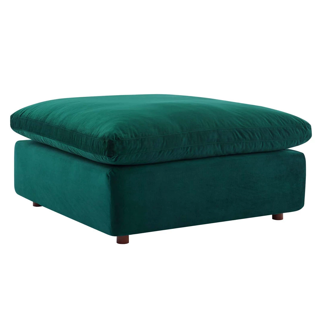 Modway Commix Down Filled Overstuffed Performance Velvet Ottoman Green 8 Modway Commix Down Filled Overstuffed Performance Velvet Ottoman Green
