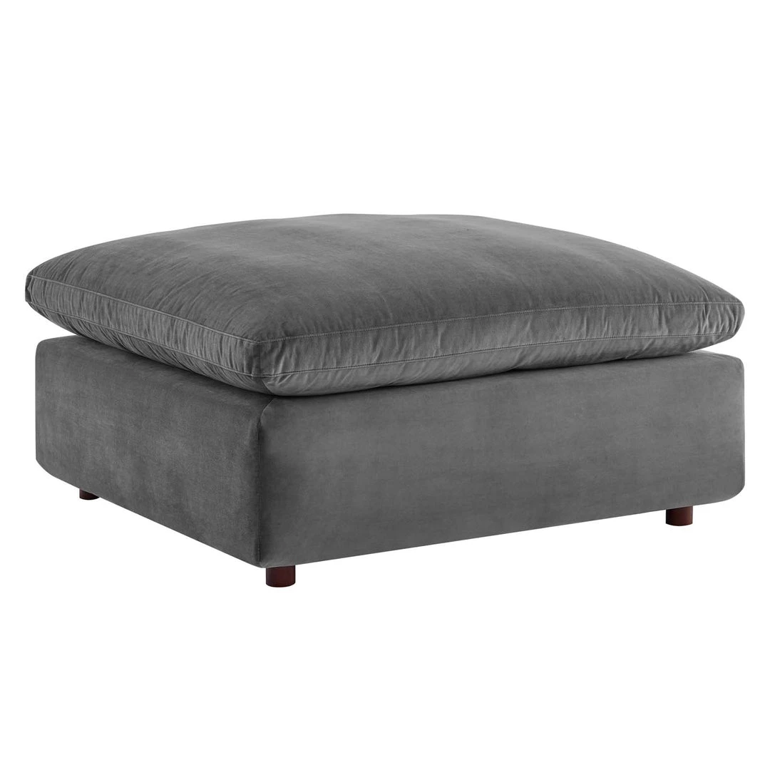 Modway Ottomans Commix Down Filled Overstuffed Performance Velvet Ottoman Gray 8 Modway Ottomans Commix Down Filled Overstuffed Performance Velvet Ottoman Gray