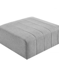 Modway Ottomans Bartlett Upholstered Fabric Ottoman Light Gray