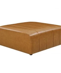 Modway Bartlett Vegan Leather Ottoman Tan