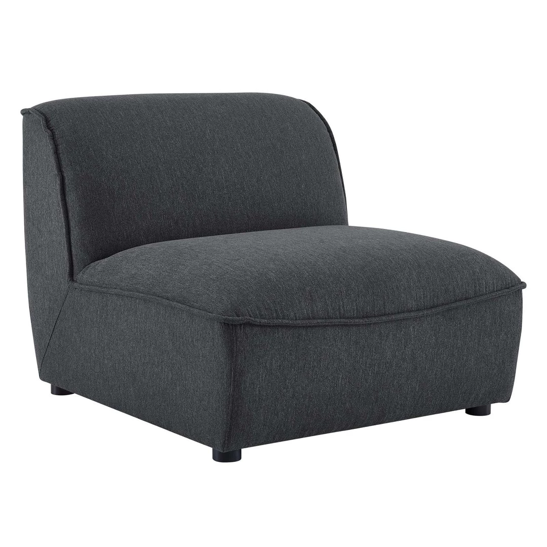 Modway Sectionals Comprise Armless Chair Charcoal 9 Modway Sectionals Comprise Armless Chair Charcoal