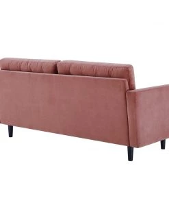 Modway Exalt Tufted Performance Velvet Sofa Dusty Rose 10 Modway Exalt Tufted Performance Velvet Sofa Dusty Rose