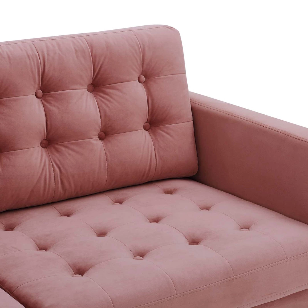 Modway Exalt Tufted Performance Velvet Sofa Dusty Rose 6 Modway Exalt Tufted Performance Velvet Sofa Dusty Rose