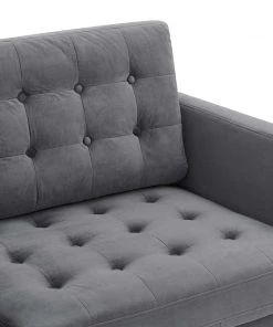 Modway Exalt Tufted Performance Velvet Sofa Gray SOFAS