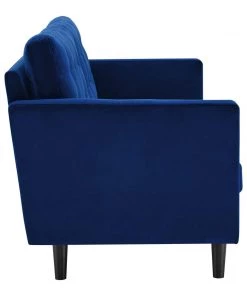 Modway SOFAS Exalt Tufted Performance Velvet Sofa Navy