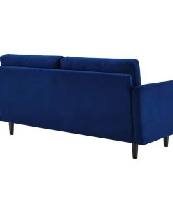 Modway SOFAS Exalt Tufted Performance Velvet Sofa Navy