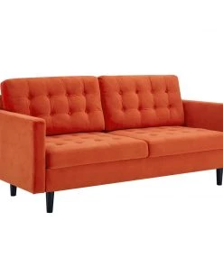 Modway Exalt Tufted Performance Velvet Sofa Orange
