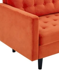Modway Exalt Tufted Performance Velvet Sofa Orange