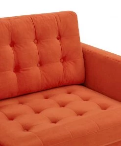 Modway Exalt Tufted Performance Velvet Sofa Orange