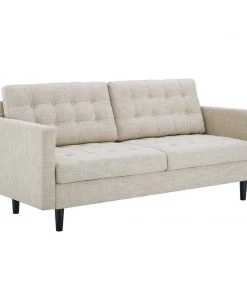 Modway Exalt Tufted Fabric Sofa Beige SOFAS