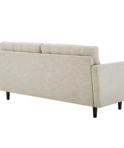 Modway Exalt Tufted Fabric Sofa Beige SOFAS 10 Modway Exalt Tufted Fabric Sofa Beige SOFAS