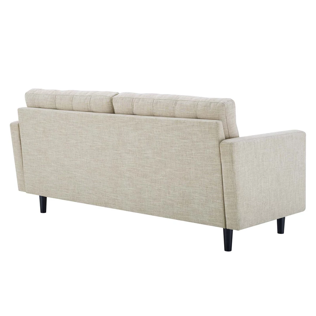 Modway Exalt Tufted Fabric Sofa Beige SOFAS 3 Modway Exalt Tufted Fabric Sofa Beige SOFAS