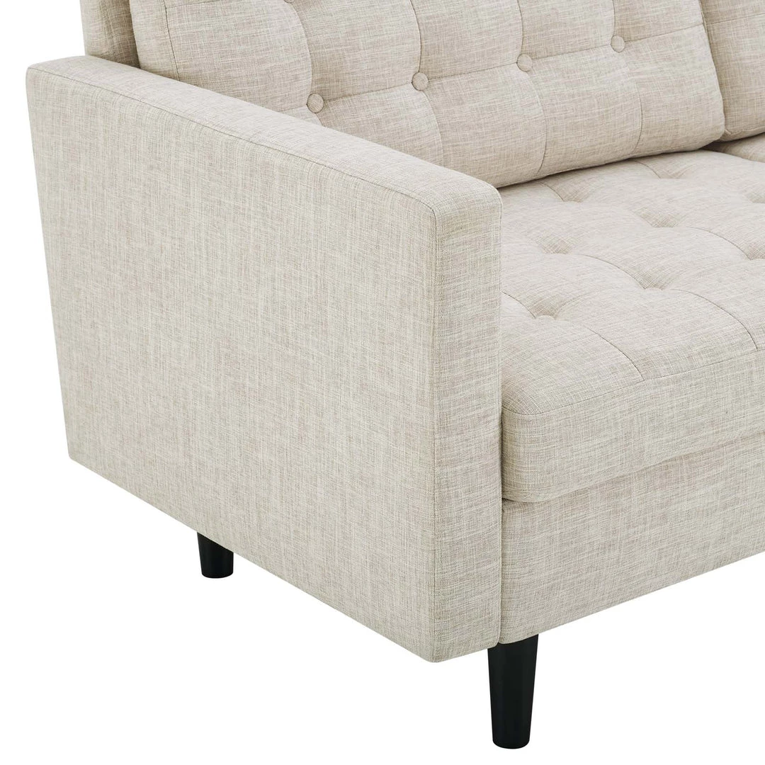 Modway Exalt Tufted Fabric Sofa Beige SOFAS 5 Modway Exalt Tufted Fabric Sofa Beige SOFAS