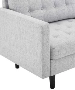 Modway Exalt Tufted Fabric Sofa Light Gray SOFAS 12 Modway Exalt Tufted Fabric Sofa Light Gray SOFAS