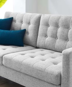 Modway Exalt Tufted Fabric Sofa Light Gray SOFAS 15 Modway Exalt Tufted Fabric Sofa Light Gray SOFAS