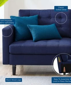 Modway SOFAS Exalt Tufted Fabric Sofa Royal Blue
