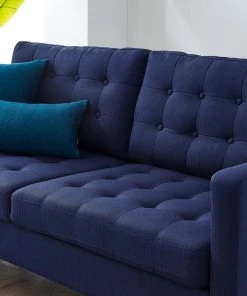Modway SOFAS Exalt Tufted Fabric Sofa Royal Blue