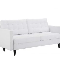 Modway Exalt Tufted Fabric Sofa White SOFAS