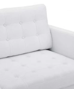 Modway Exalt Tufted Fabric Sofa White SOFAS