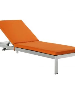 Modway Shore Outdoor Patio Aluminum Chaise With Cushions Silver Orange Lounge Chair Outdoor 9 Modway Shore Outdoor Patio Aluminum Chaise With Cushions Silver Orange Lounge Chair Outdoor