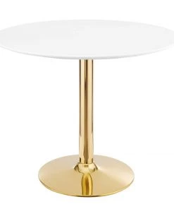 Modway Dining Tables Verne 35" Dining Table Gold White
