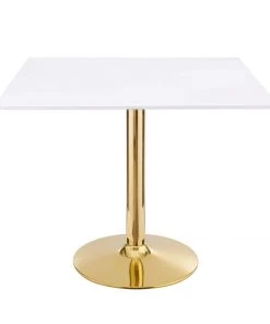 Modway Dining Tables Verne 35" Square Dining Table Gold White
