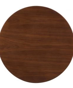 Modway Verne 35" Dining Table Gold Walnut