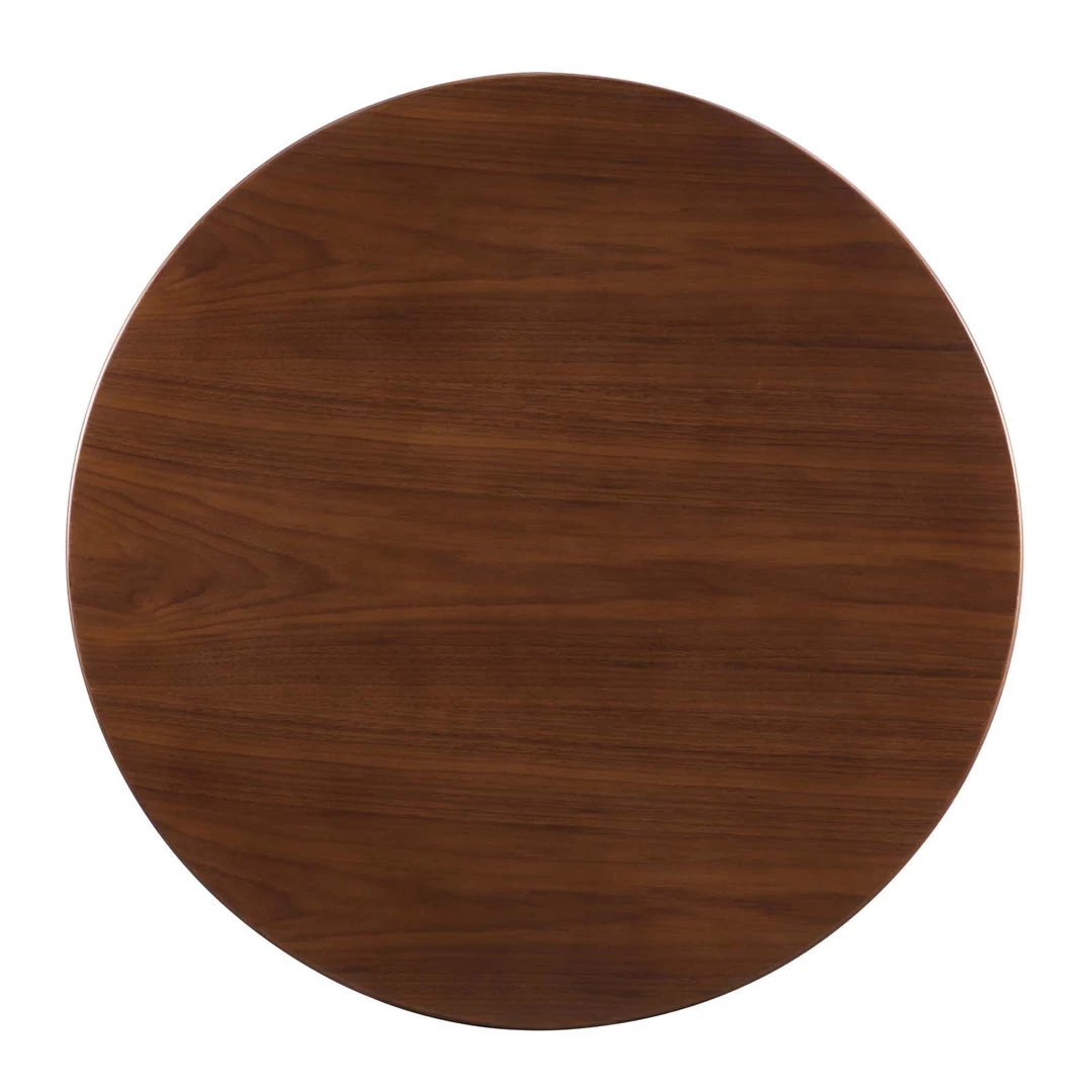 Modway Verne 35" Dining Table Gold Walnut 2 Modway Verne 35" Dining Table Gold Walnut