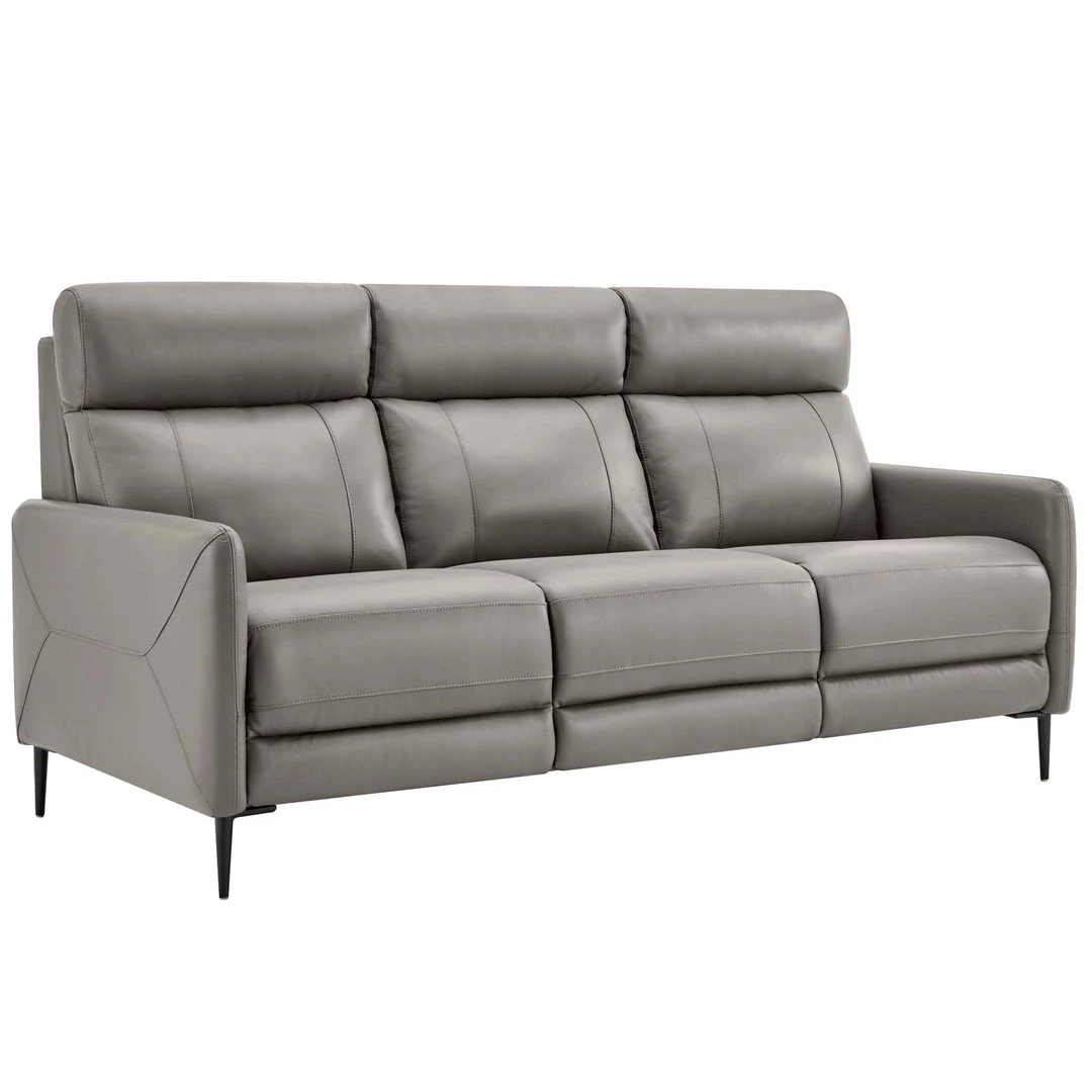 Modway Huxley Leather Sofa Gray SOFAS 1 Modway Huxley Leather Sofa Gray SOFAS