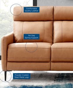 Modway Huxley Leather Sofa Tan