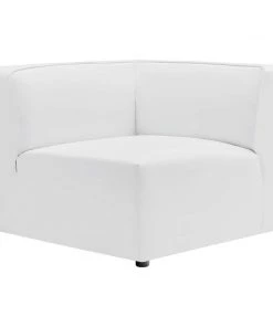Modway Sectionals Mingle Vegan Leather Corner Chair White 17 Modway Sectionals Mingle Vegan Leather Corner Chair White