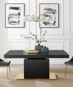 Modway Vector Expandable Dining Table Black Gold 19 Modway Vector Expandable Dining Table Black Gold