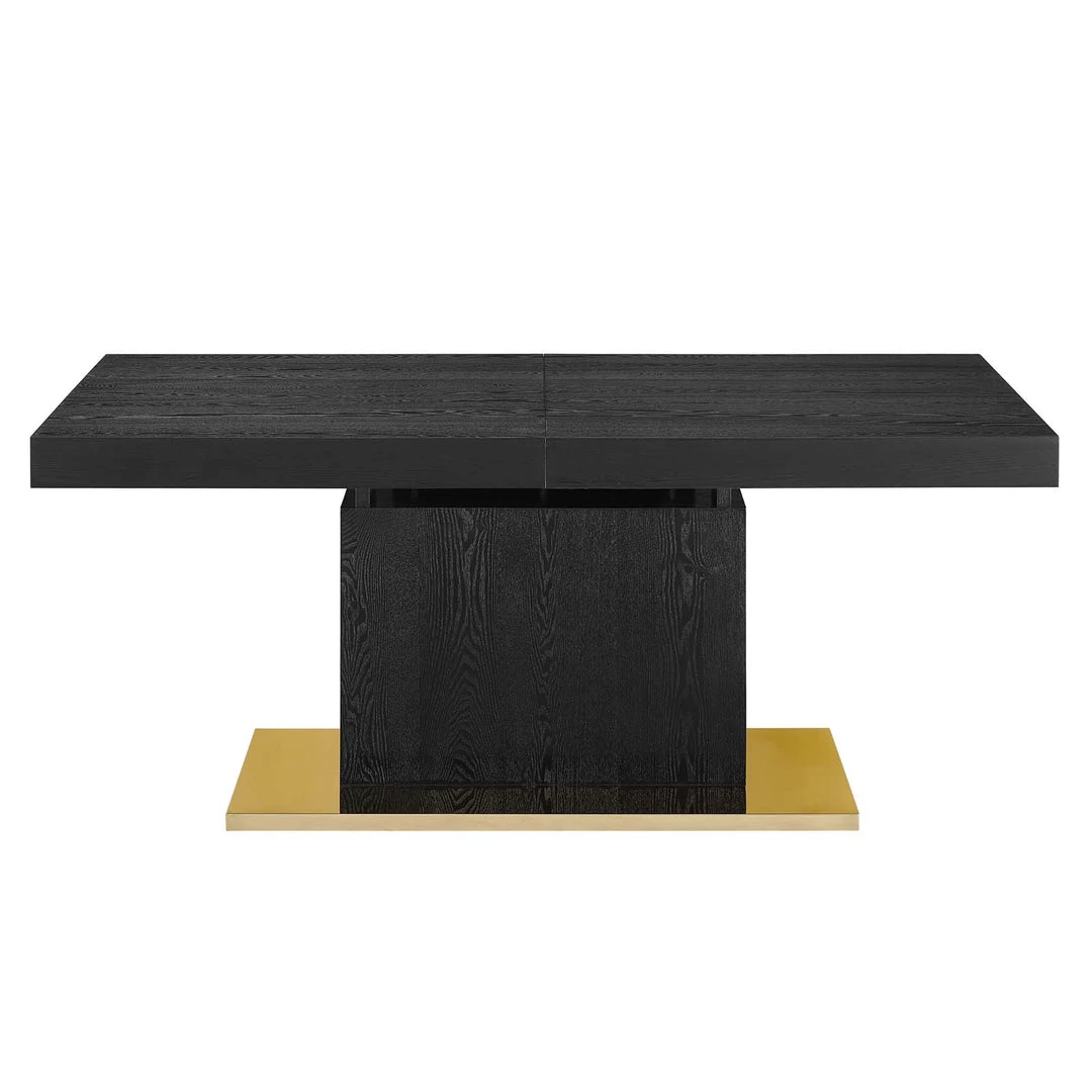 Modway Vector Expandable Dining Table Black Gold 3 Modway Vector Expandable Dining Table Black Gold