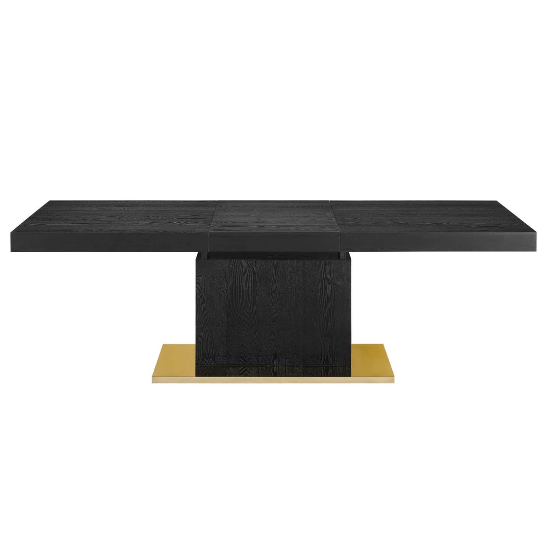 Modway Vector Expandable Dining Table Black Gold 5 Modway Vector Expandable Dining Table Black Gold
