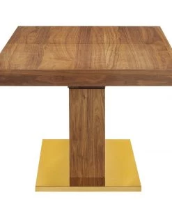 Modway Dining Tables Vector Expandable Dining Table Walnut Gold