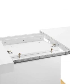 Modway Vector Expandable Dining Table White Gold Dining Tables