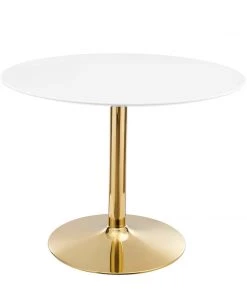 Modway Verne 40" Dining Table Gold White