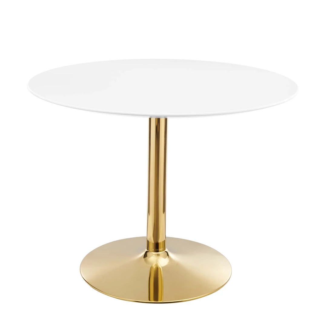 Modway Verne 40" Dining Table Gold White 1 Modway Verne 40" Dining Table Gold White