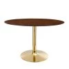 Modway Dining Tables Verne 48" Oval Dining Table Gold Walnut