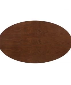 Modway Dining Tables Verne 48" Oval Dining Table Gold Walnut